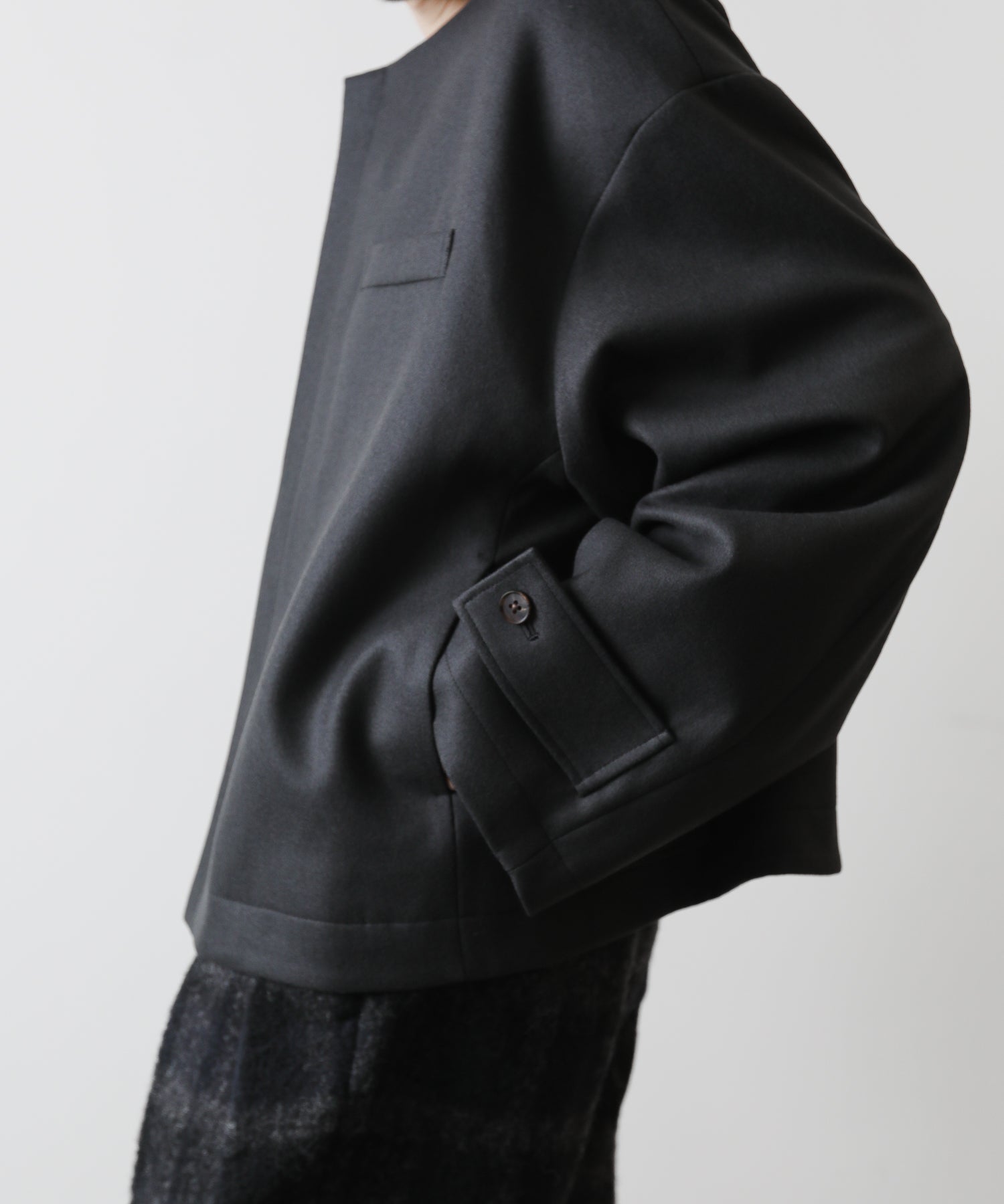 74%OFF!】 stein 21AW No Collar Melton Jacket asakusa.sub.jp