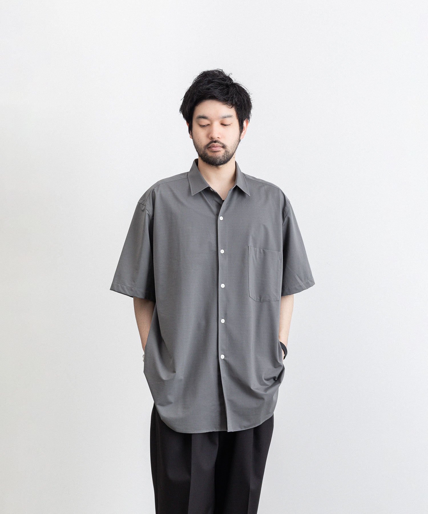 KANEMASA】ROYAL OX DRESS JERSEY SHORT SLEEVE SHIRT - GRAY – session