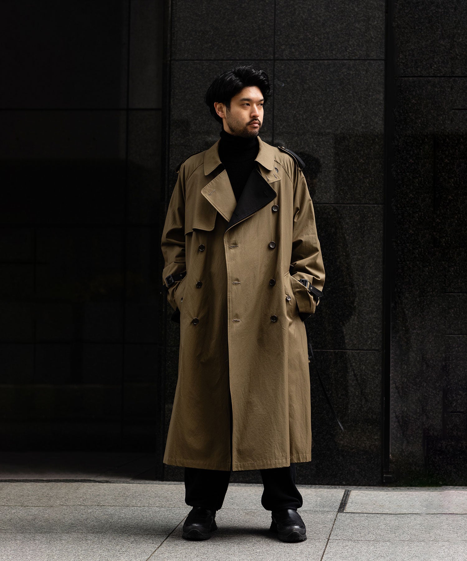 送料無料（沖縄配送） stein Oversized Contrast Trench Coat