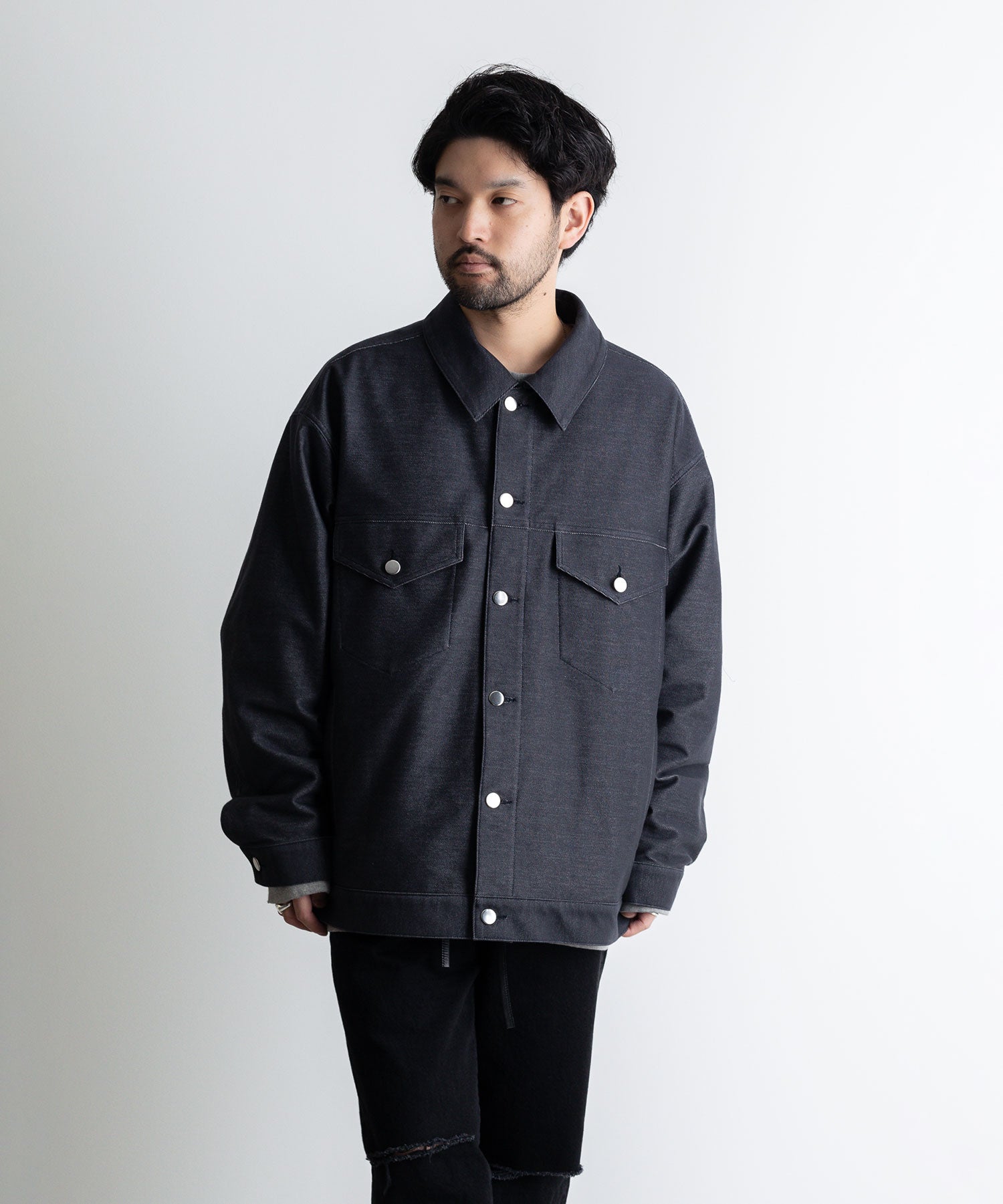 KANEMASA / カネマサ】PIECE DYEING DENIM HIGH GAUGE JERSEY JACKET