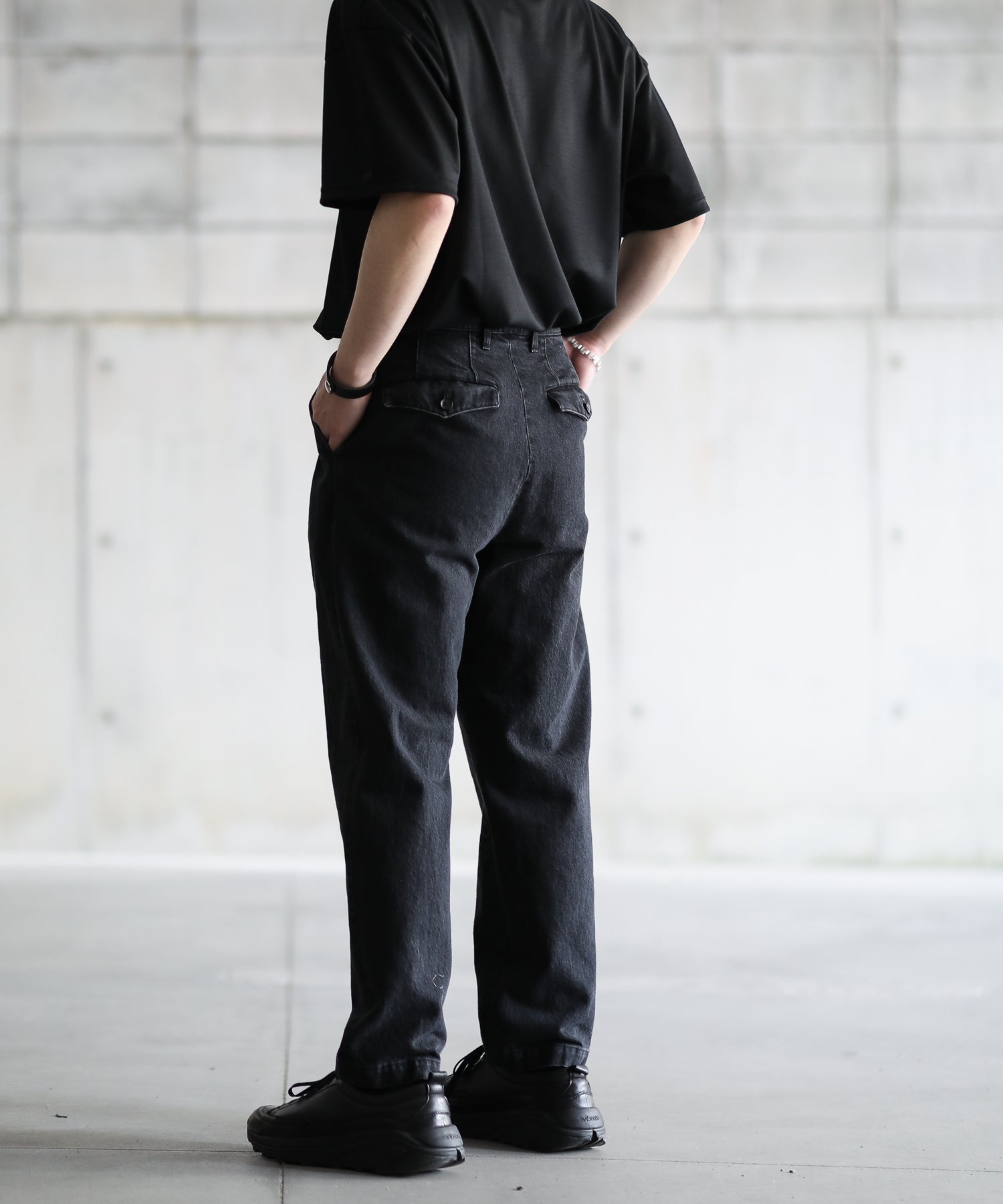 stein Two Tuck Denim Trousers - デニム