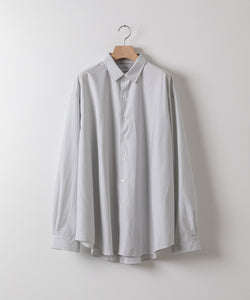 KANEMASA】PENCIL STRIPE DRESS JERSEY SHIRT - LIGHT GRAY×WHITE