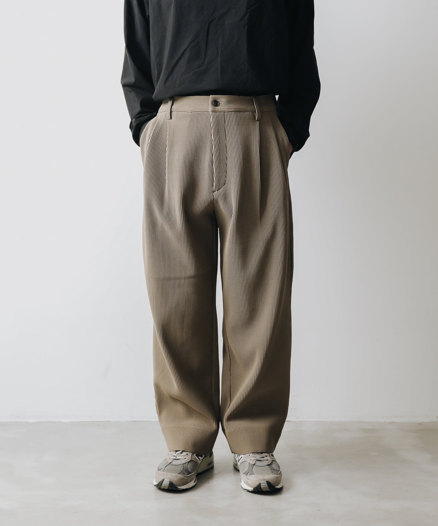 stein GRADATION PLEATS TWO TUCK TROUSERS