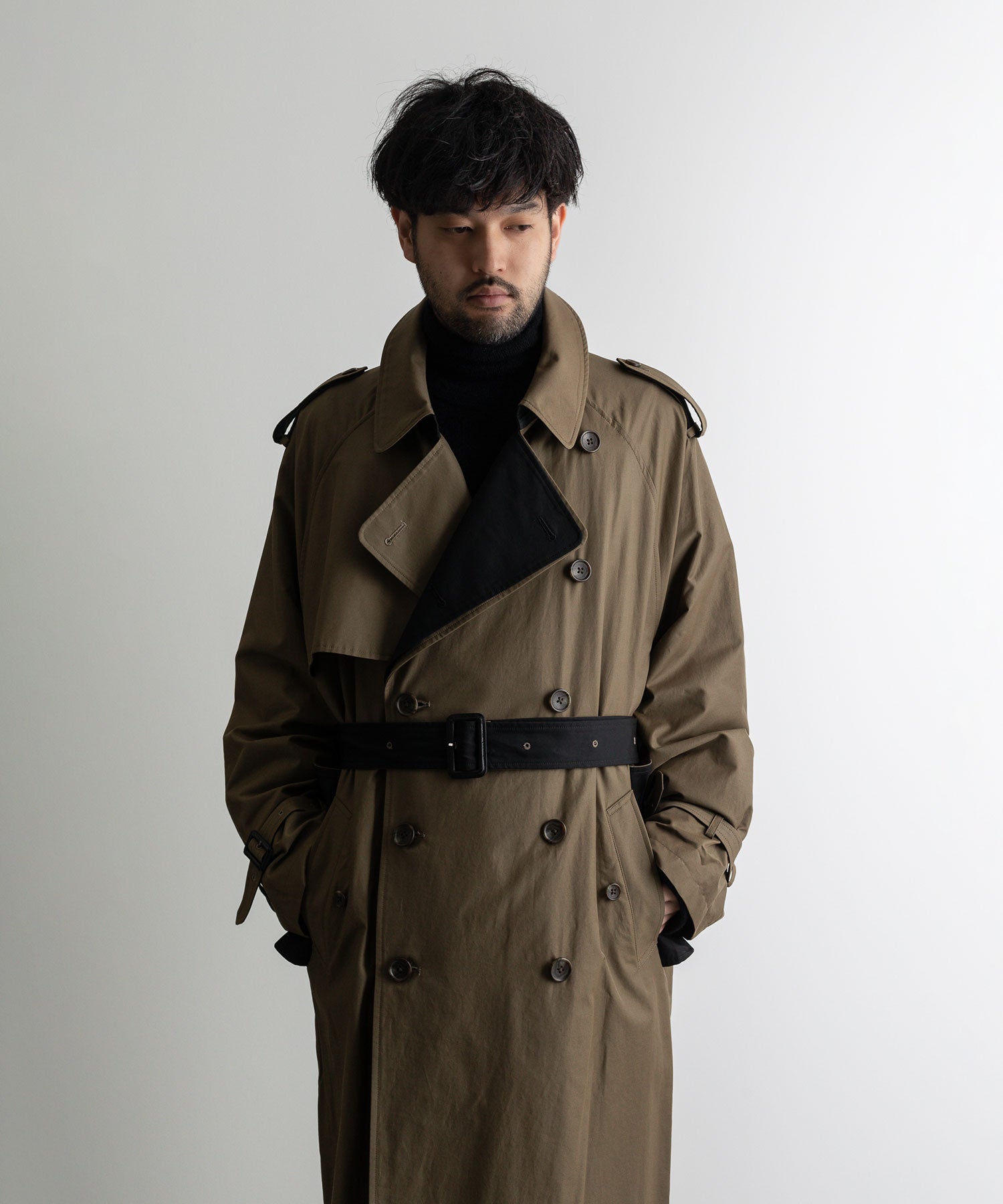 送料無料（沖縄配送） stein Oversized Contrast Trench Coat