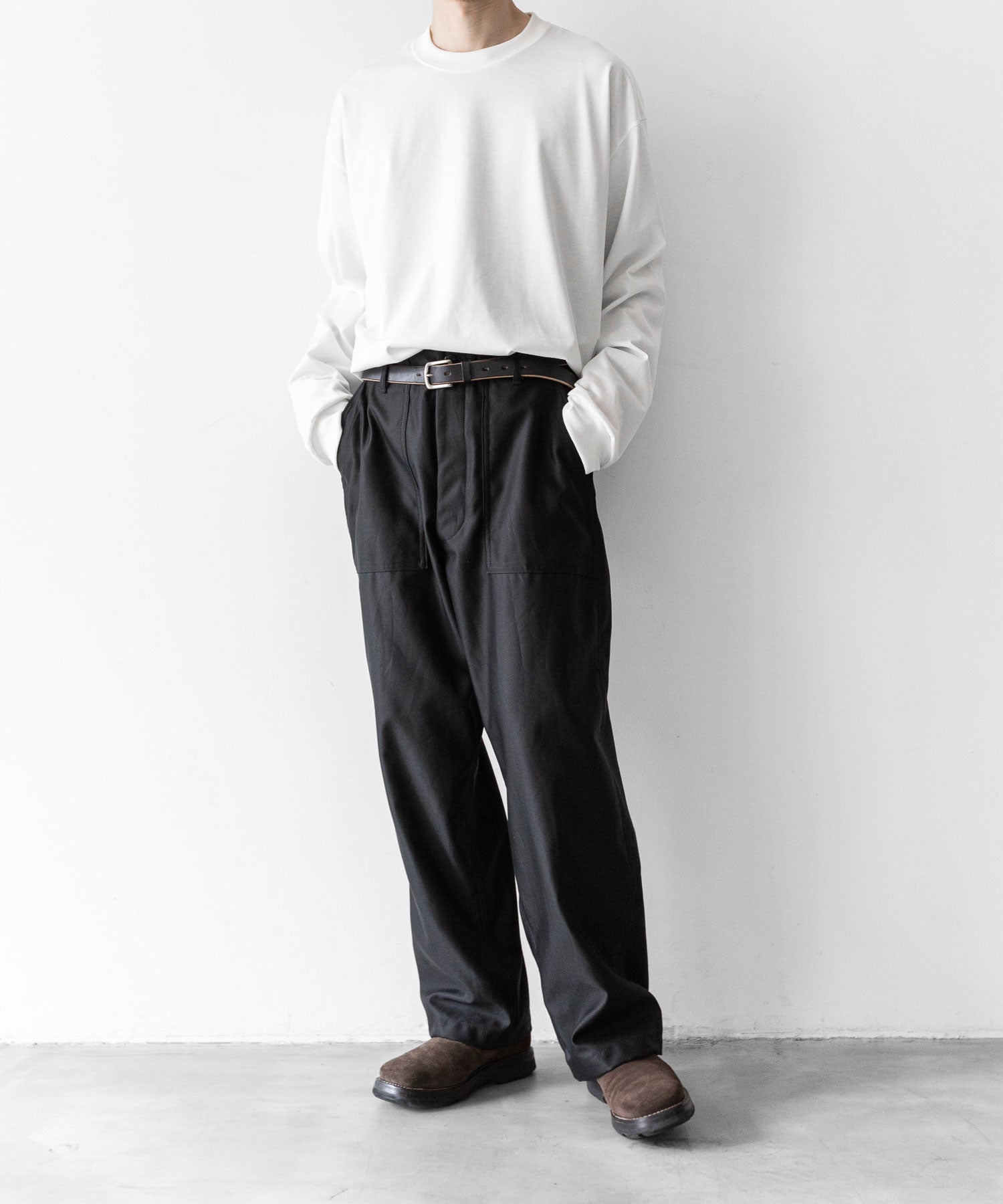 INTÉRIM】GIZA BACK SATIN BAKER PANTS - BLACK | 公式通販サイト