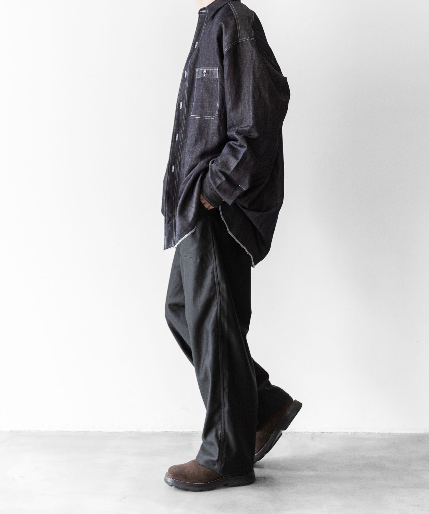 INTÉRIM】GIZA BACK SATIN BAKER PANTS - BLACK | 公式通販サイト