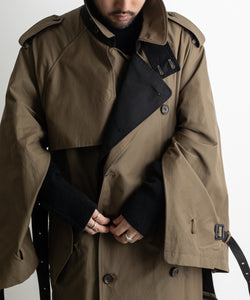 stein】OVERSIZED CONTRAST TRENCH COAT - DARK BEIGE | 公式通販