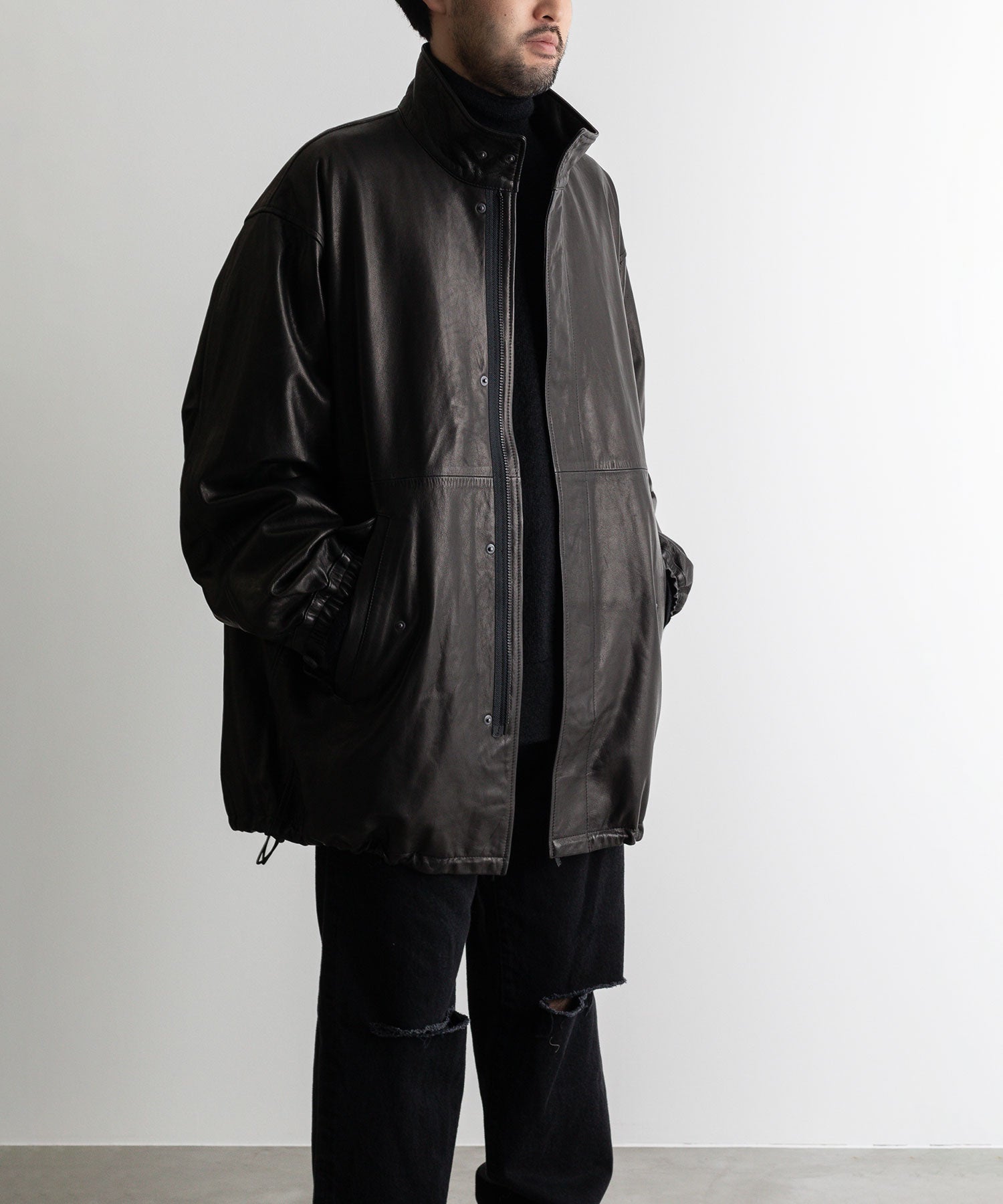 stein leather drawstring jaket Sサイズ-