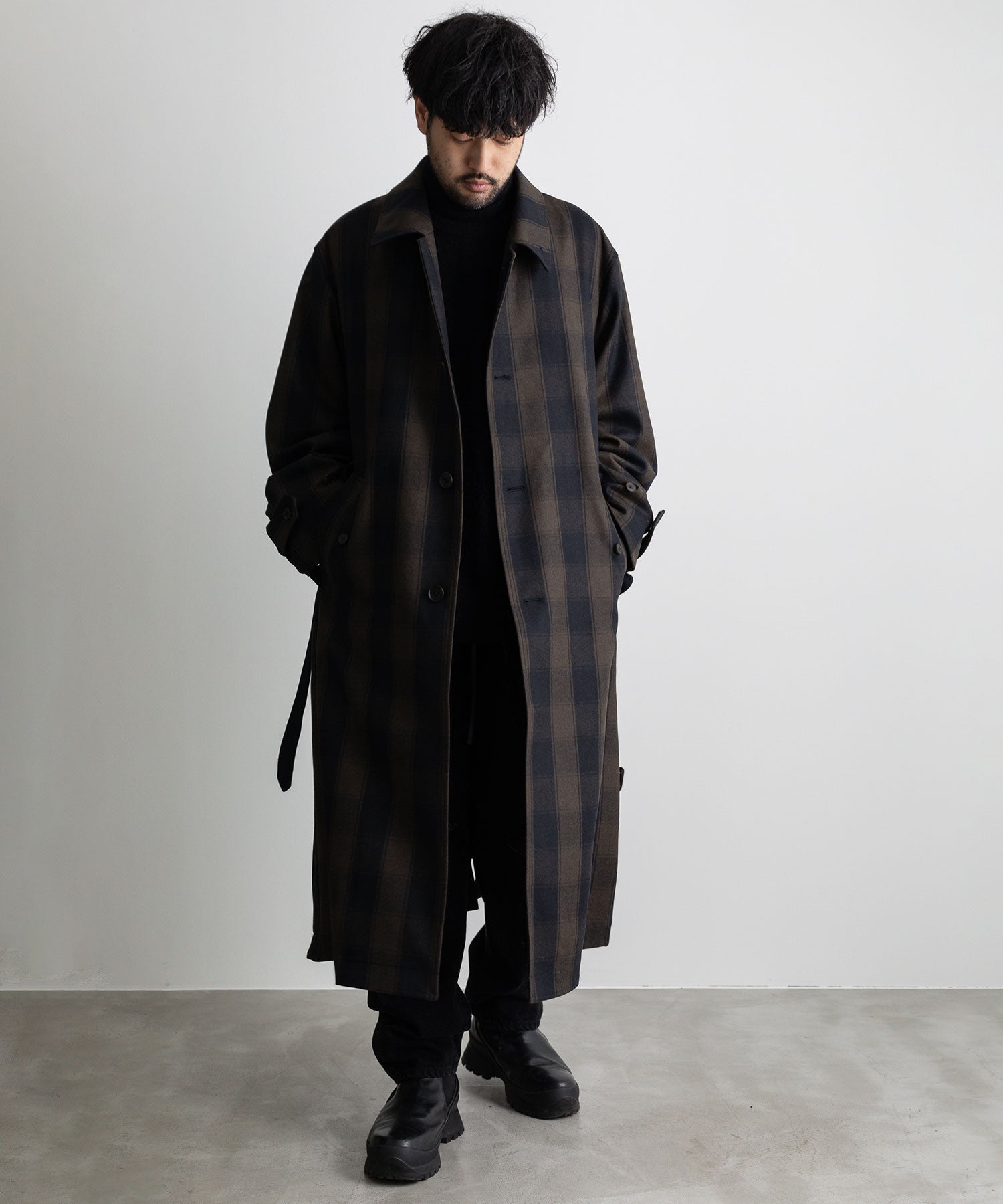 ダブル／ミストブルー LAD MUSICIAN BALMACAAN COAT 22aw | ochge.org