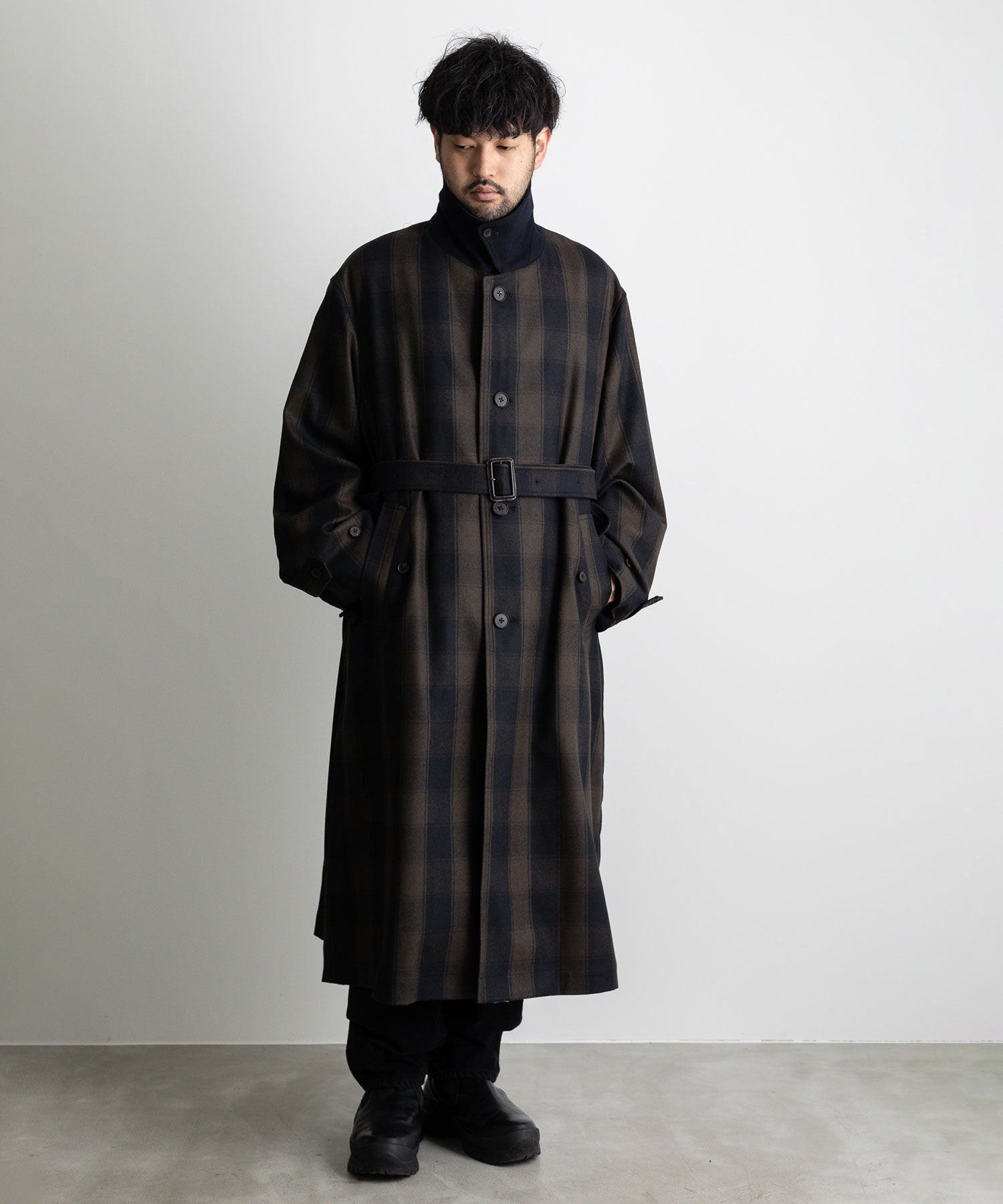 stein】OVERLAPPED BALMACAAN COAT - BLOCK CHECK | 公式通販サイト