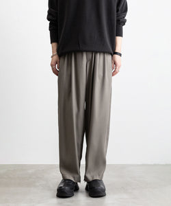 ライトブラウン/ブラック （新品）stein】CUPRO WIDE EASY TROUSERS