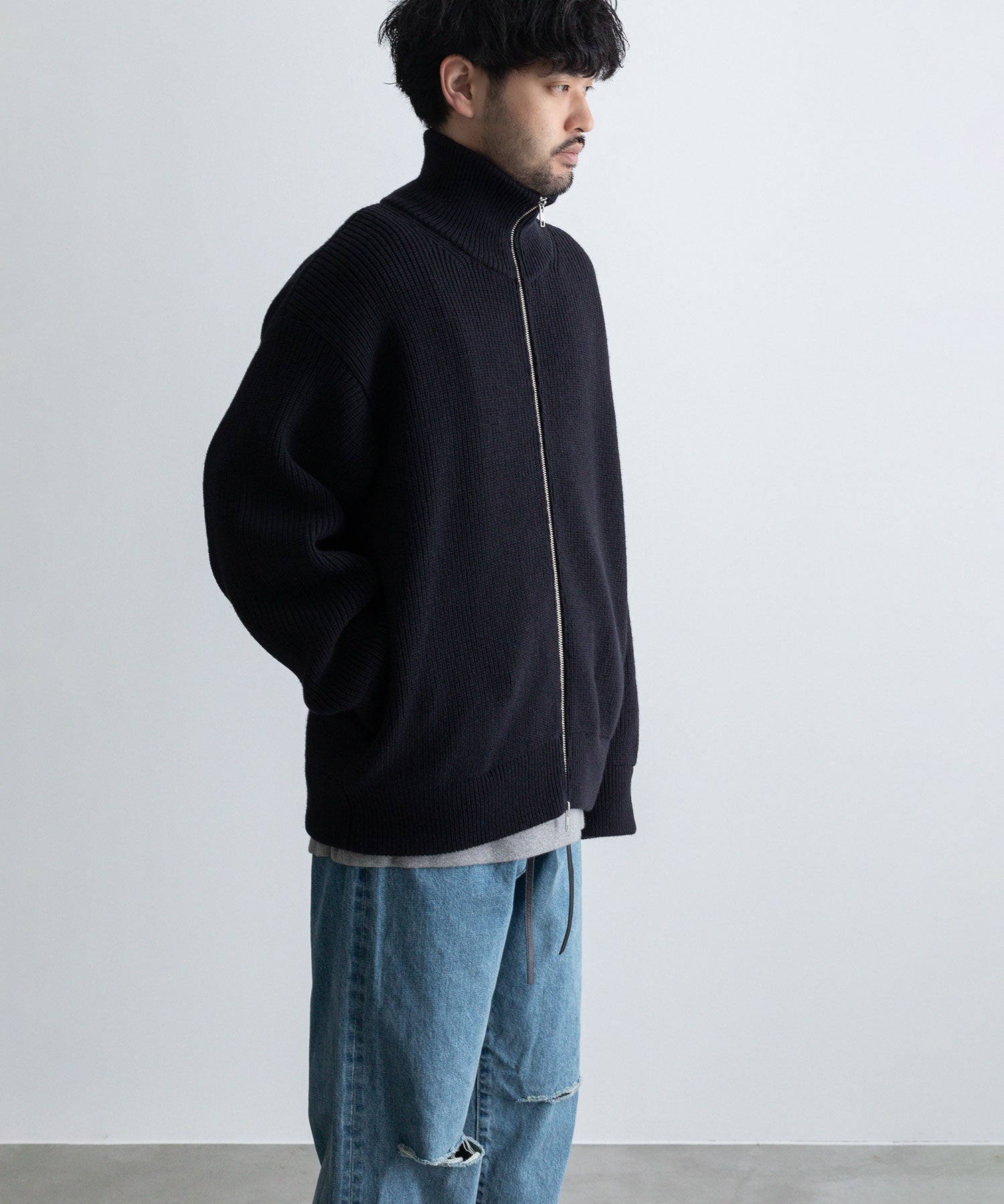 Stein stein OVERSIZED DRIVERS ZIP KNIT JACKET メンズ | punkinfutz.com