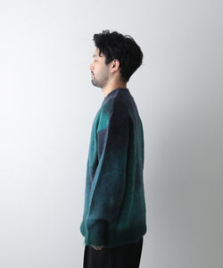 stein / シュタイン】OVERSIZED GRADATION MOHAIR LS - BLUE GREEN