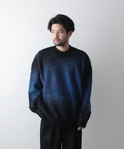 stein / シュタイン 】OVERSIZED GRADATION MOHAIR LS - BLACK | 公式