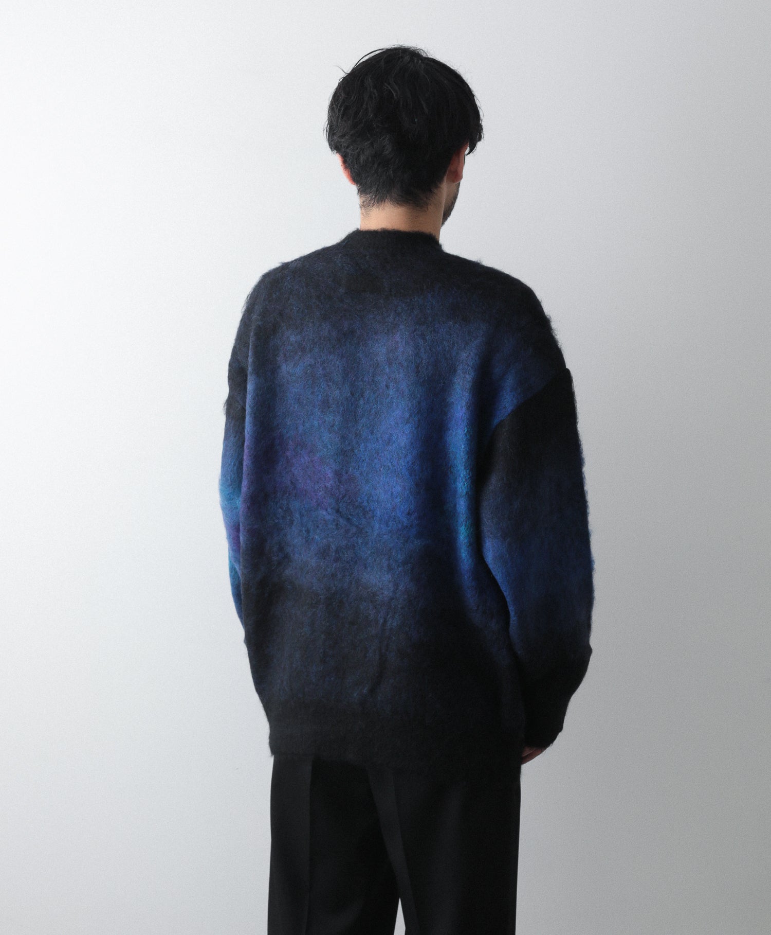 stein / シュタイン 】OVERSIZED GRADATION MOHAIR LS - BLACK | 公式