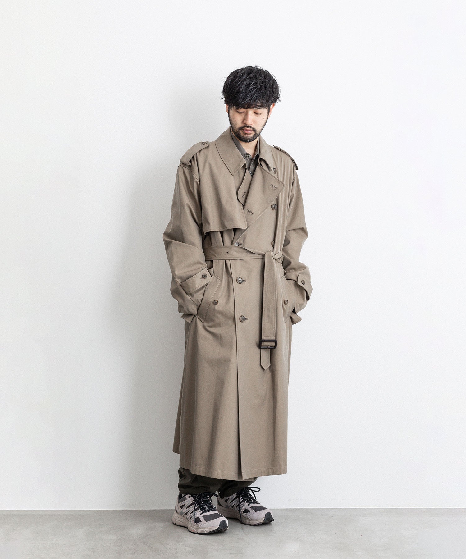 stein Oversized Contrast Trench Coat - トレンチコート