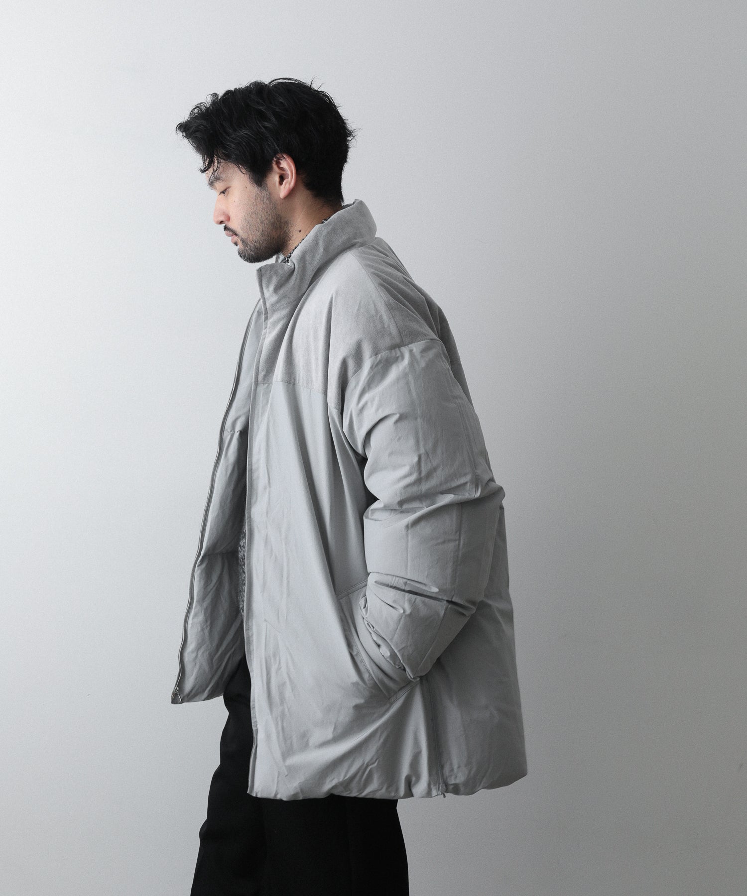 stein / シュタイン 】OVERSIZED REVERSIBLE DOWN JACKET - LT.GREY