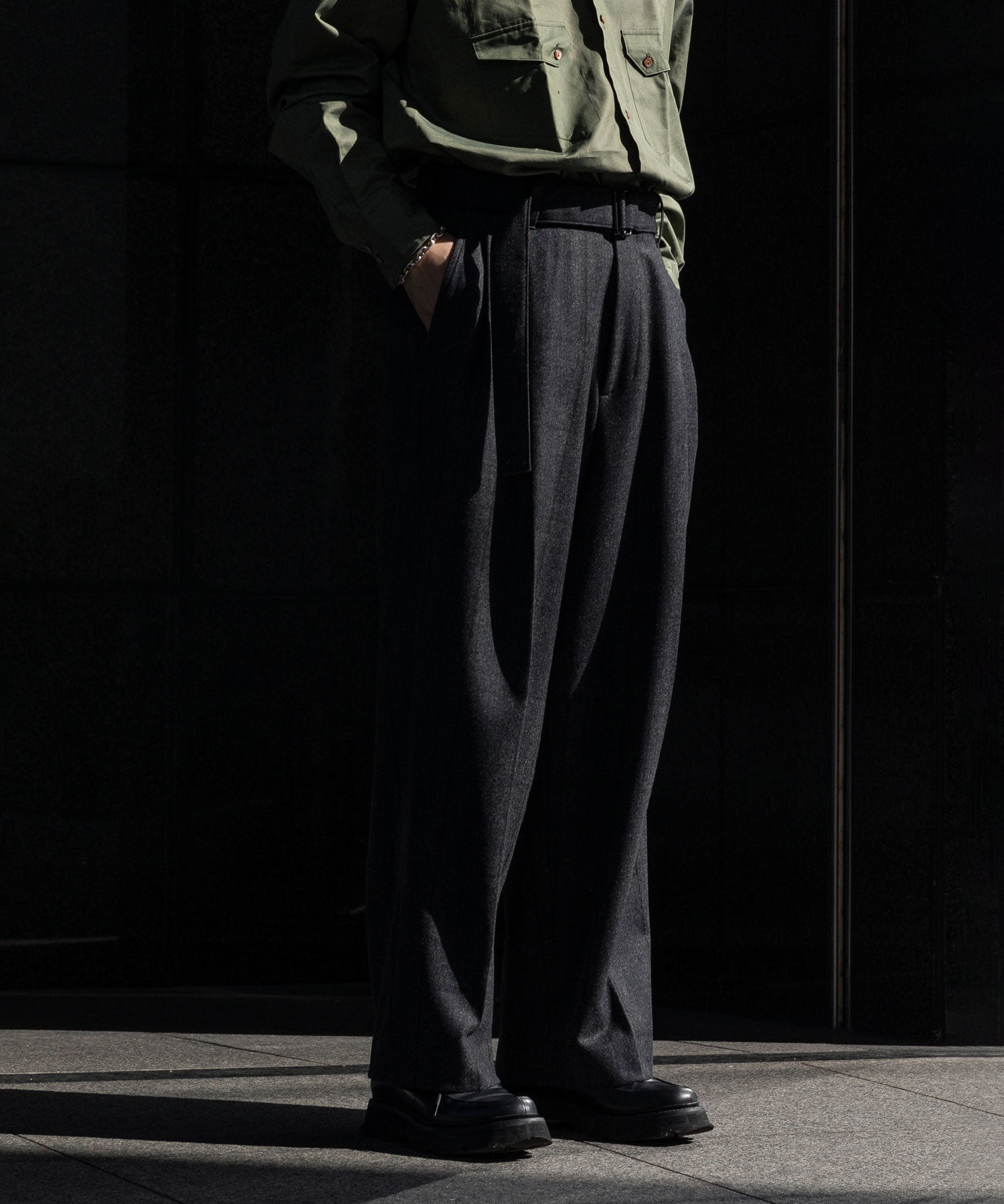 ショッピング割引 steinWIDE STRAIGHT TROUSERS/Shadow check www