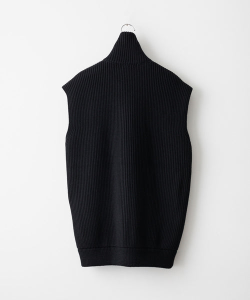 INTÉRIM / インテリム】HYPER BIG HAND FRAMED DRIVERS ZIP KNIT VEST