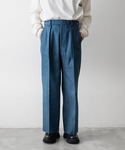 INTÉRIM】10oz BLUE SHUTTLE DENIM 1-TUCK BAGGY SLACKS | 公式通販