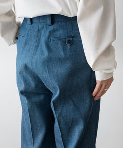 INTÉRIM】10oz BLUE SHUTTLE DENIM 1-TUCK BAGGY SLACKS | 公式通販