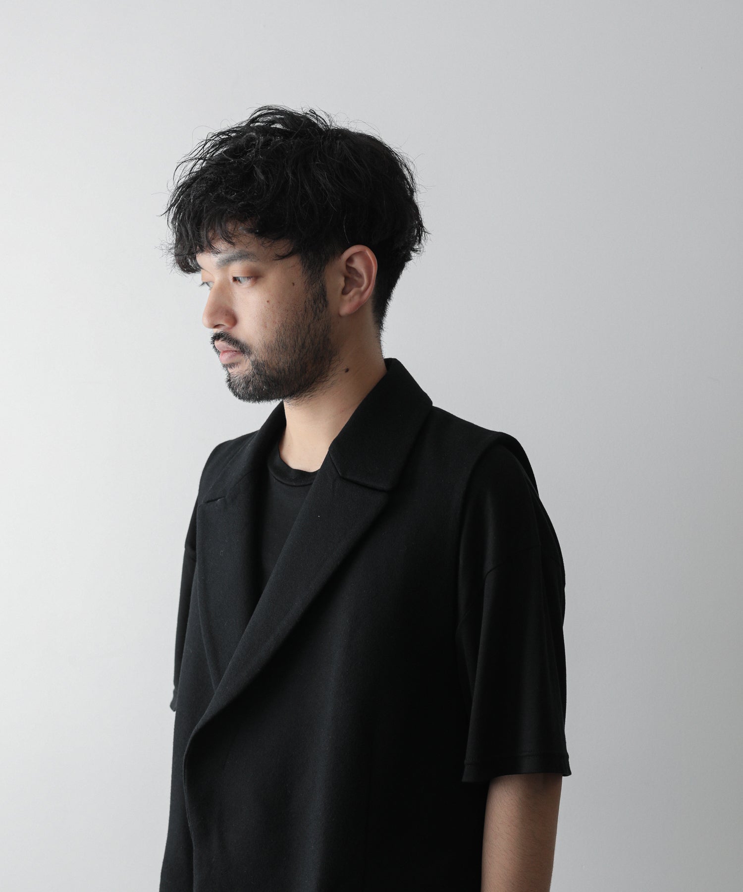 恵みの時 stein OVERSIZED NO SLEEVE JACKET Black