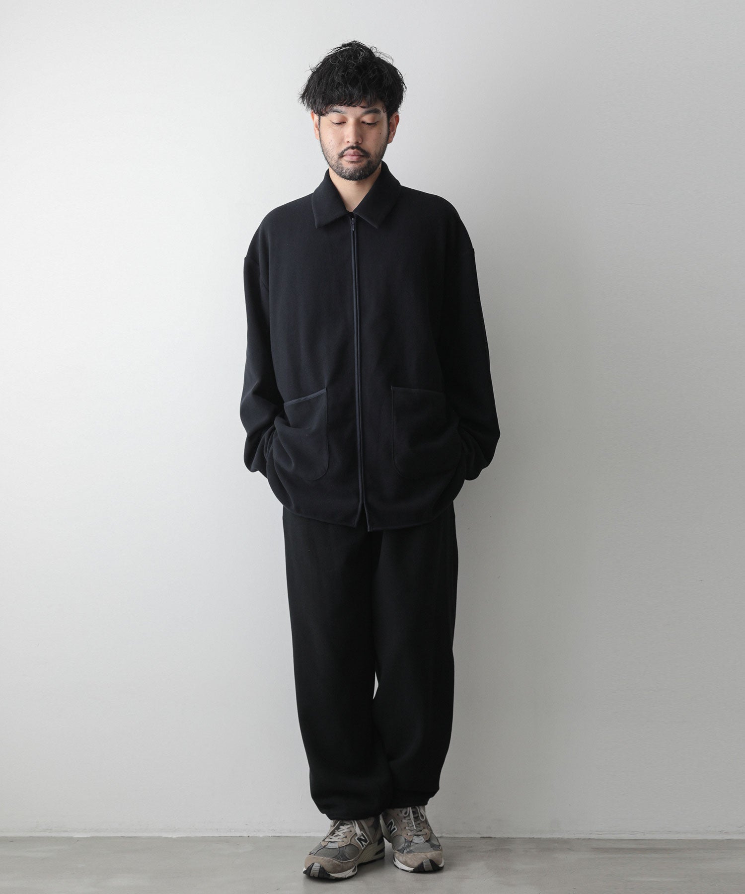 stein wool zip jacket M ネイビー odmalihnogu.org