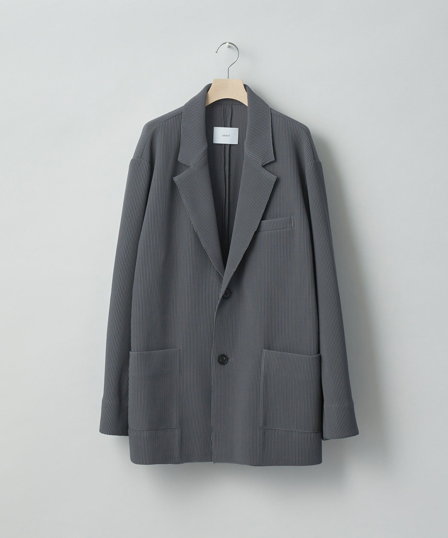 stein / シュタイン】OVERSIZED GRADATION PLEATS JACKET - N.GREY