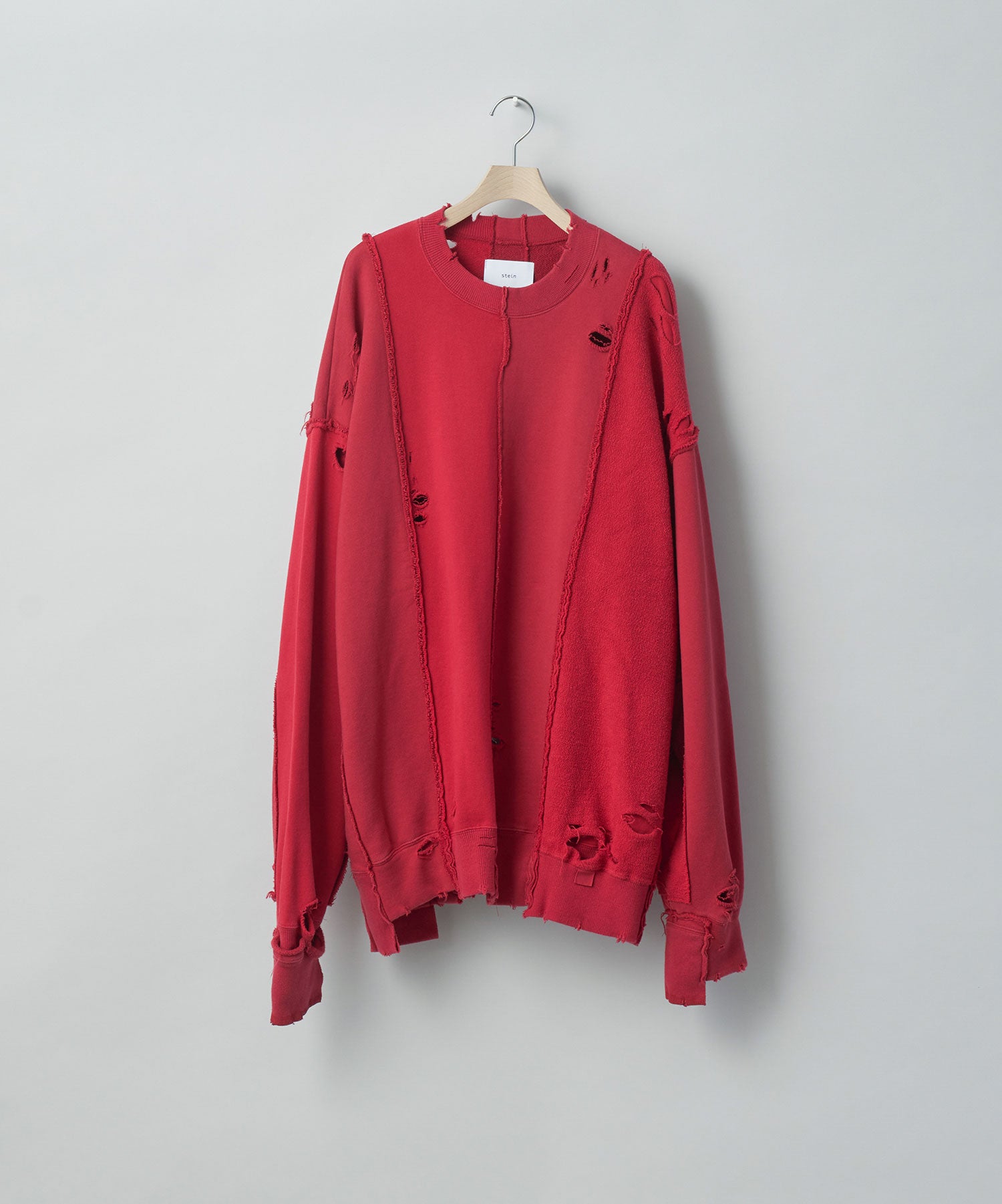 stein / シュタイン】OVERSIZED RECONSTRUCTION SWEAT LS - RED | 公式