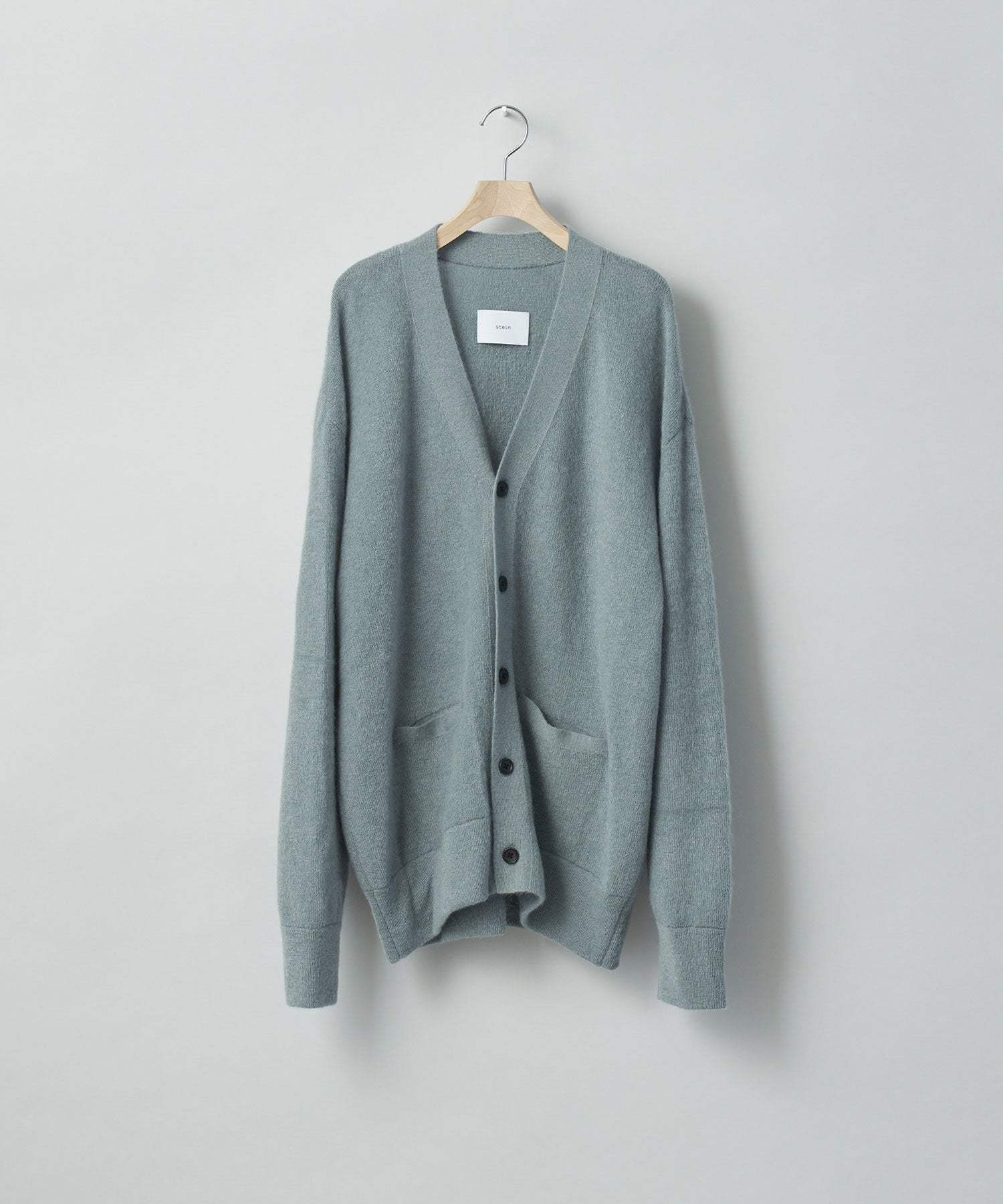 stein / シュタイン】EXTRA FINE KID MOHAIR CARDIGAN - BLUE GREY