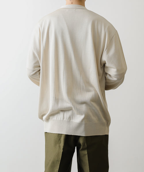 interim RAW SILK 生糸 シルク 4 100% CARDIGAN