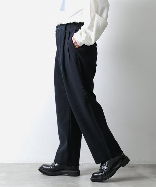 stein GRADATION PLEATS WIDE TROUSERS | www.myglobaltax.com