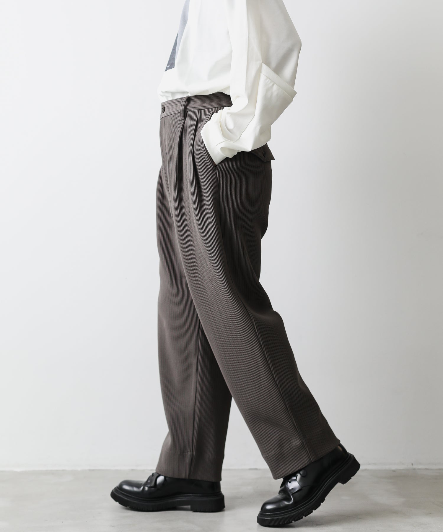 stein】GRADATION PLEATS WIDE TROUSERS スラックス パンツ メンズ