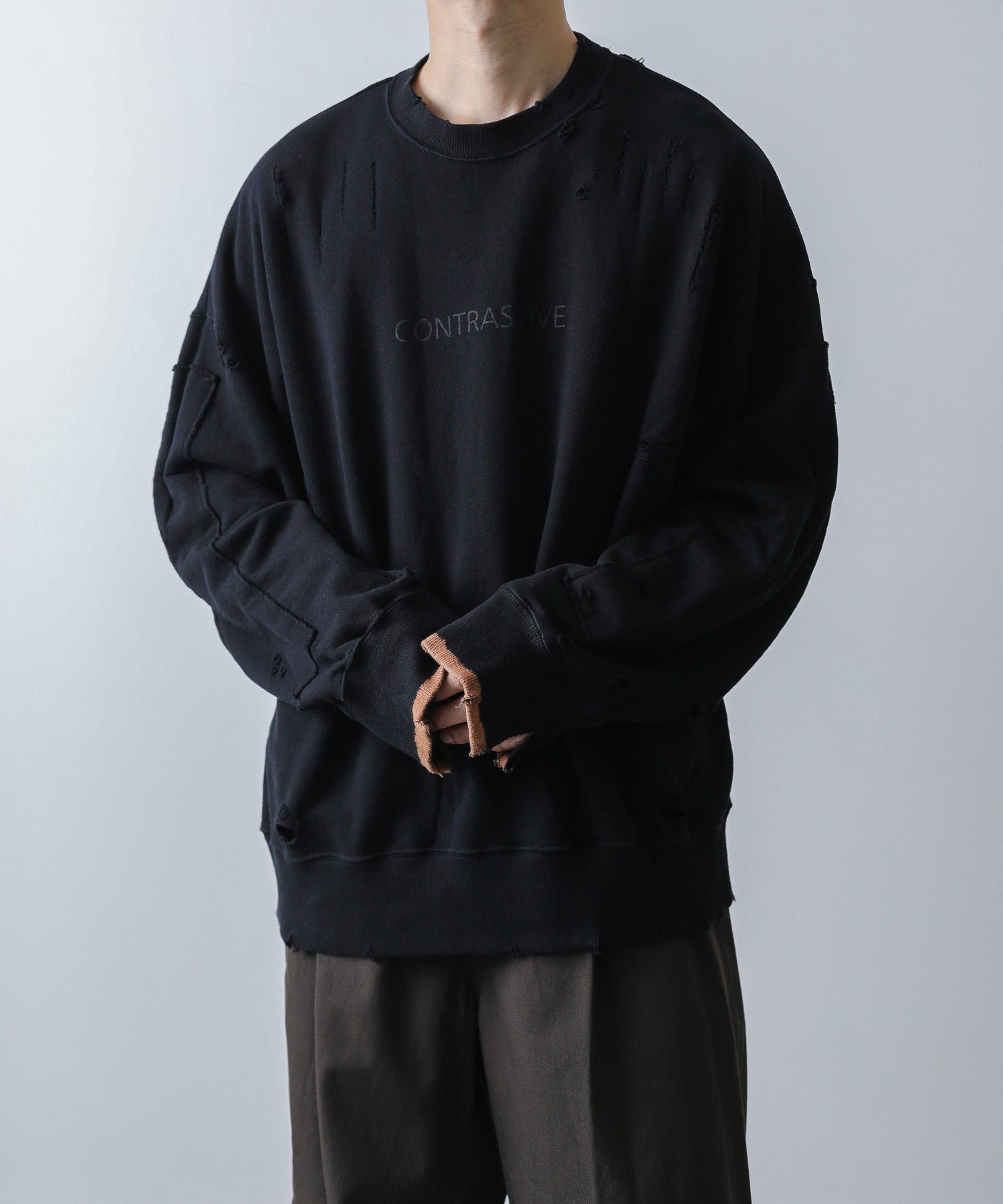 stein OVERSIZED REBUILD SWEAT LS（BLACK） | angeloawards.com