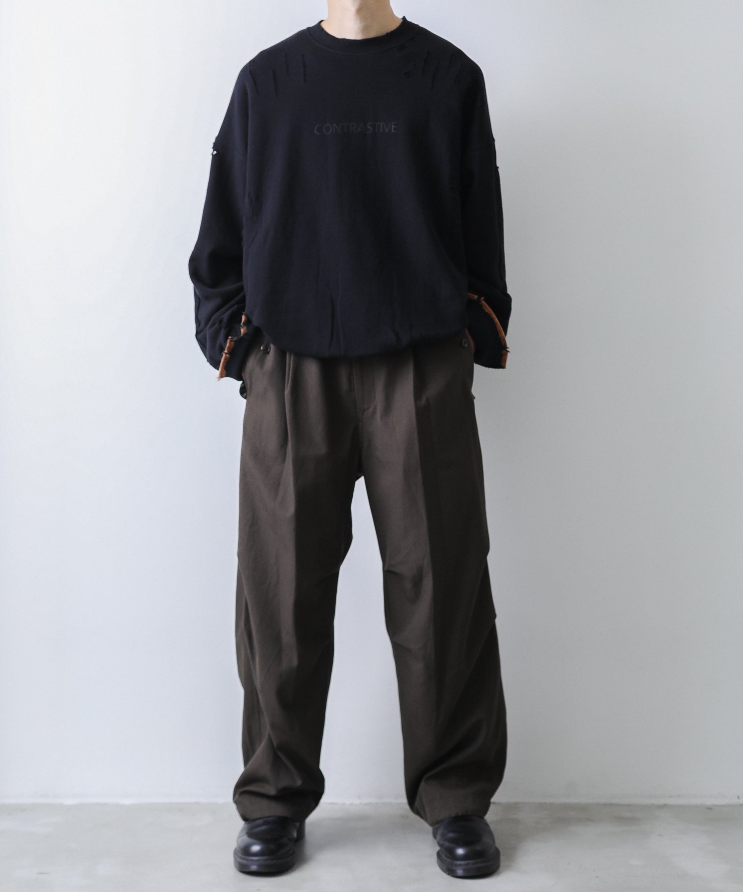 stein OVERSIZED REBUILD SWEAT LS #BLACK-