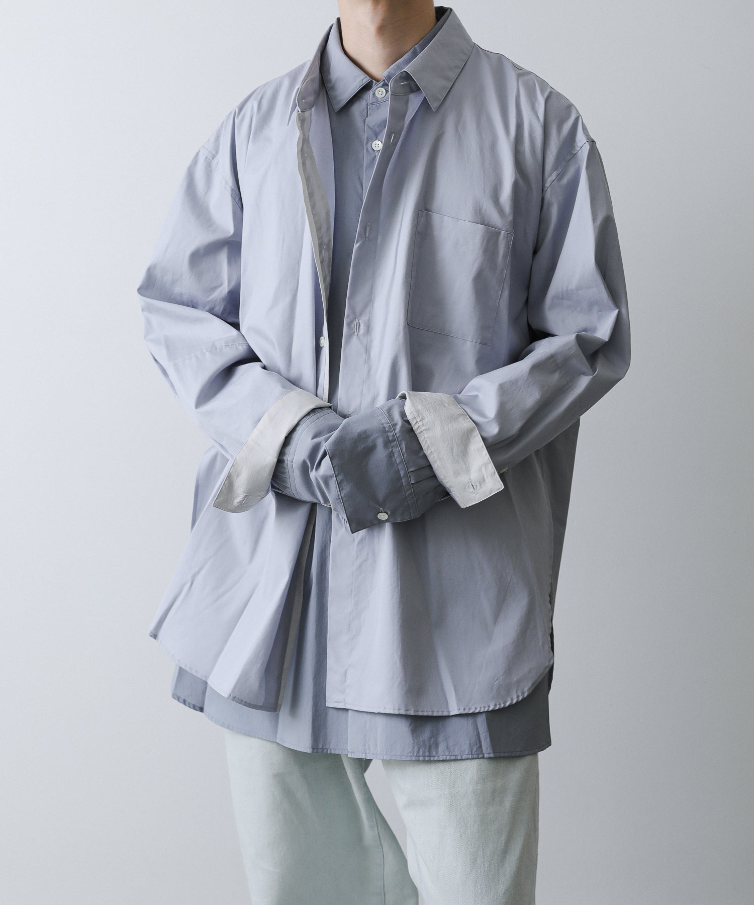 stein oversized rayered shirt レイヤードシャツ-hybridautomotive.com