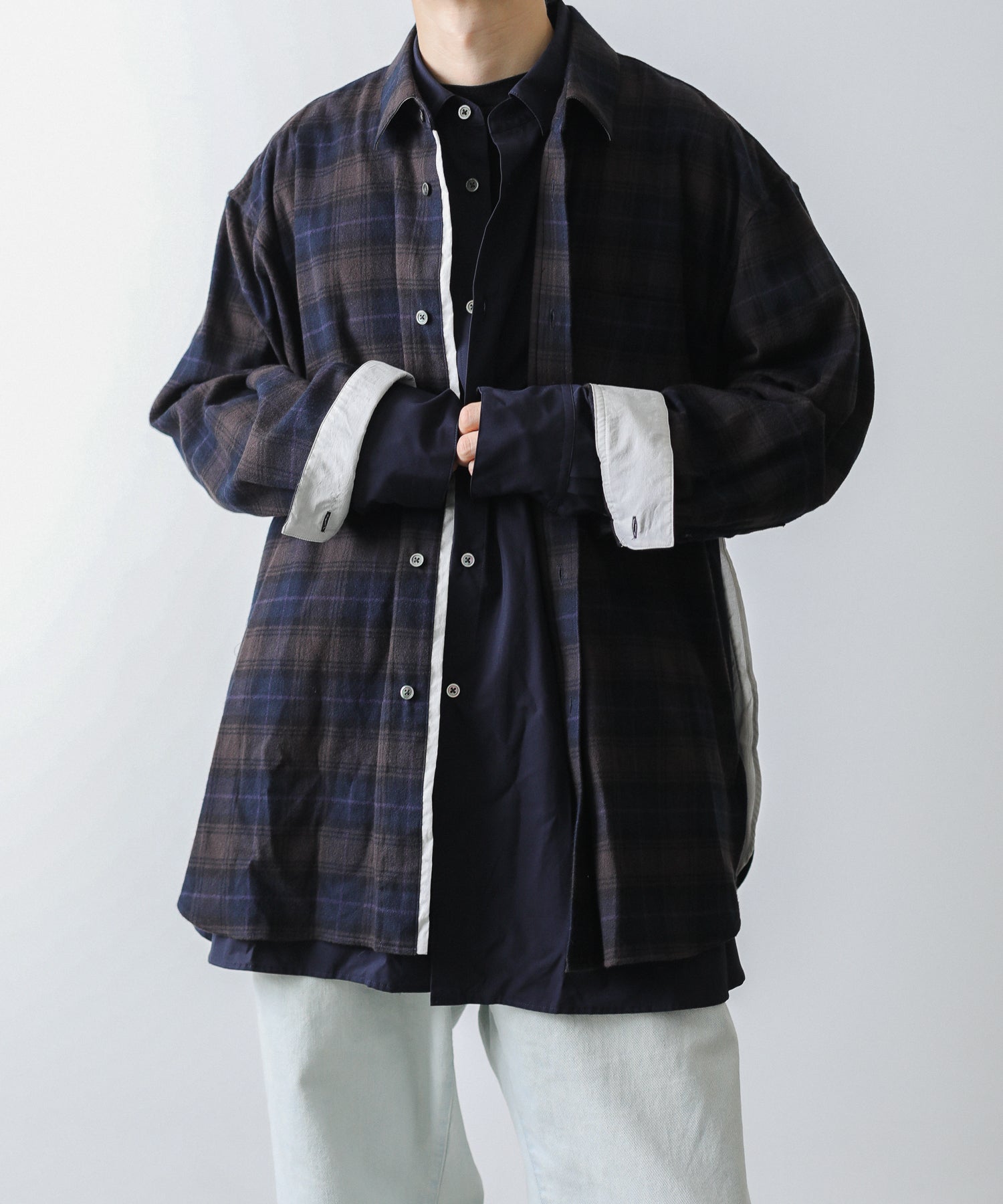 stein】OVERSIZED LAYERED FLANNEL SHIRT | 公式通販サイト session