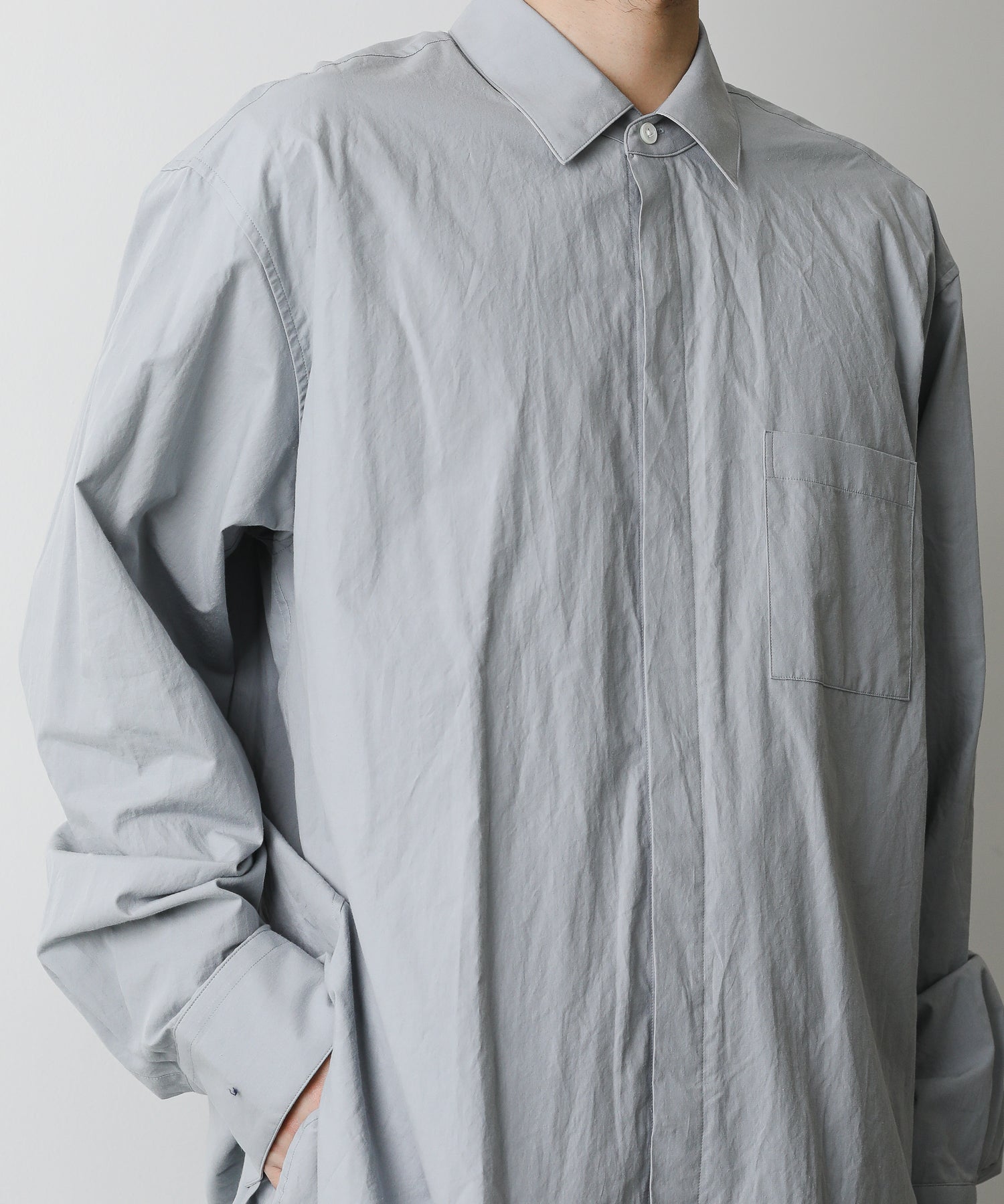 品質が 【新品】stein OVERSIZED BREAKABLE LONG SHIRT シャツ