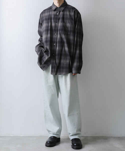 stein OVERSIZED COTTON FLANNEL SHIRT-