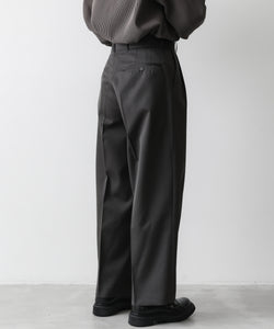 stein BELTED WIDE STRAIGHT TROUSERS-