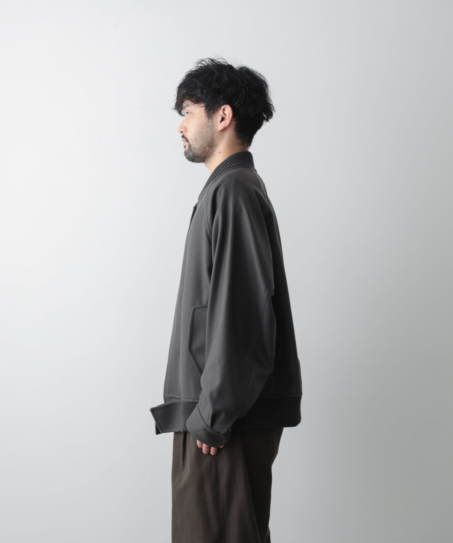 stein OVERSIZED MELTON STUDIUM JACKET - アウター