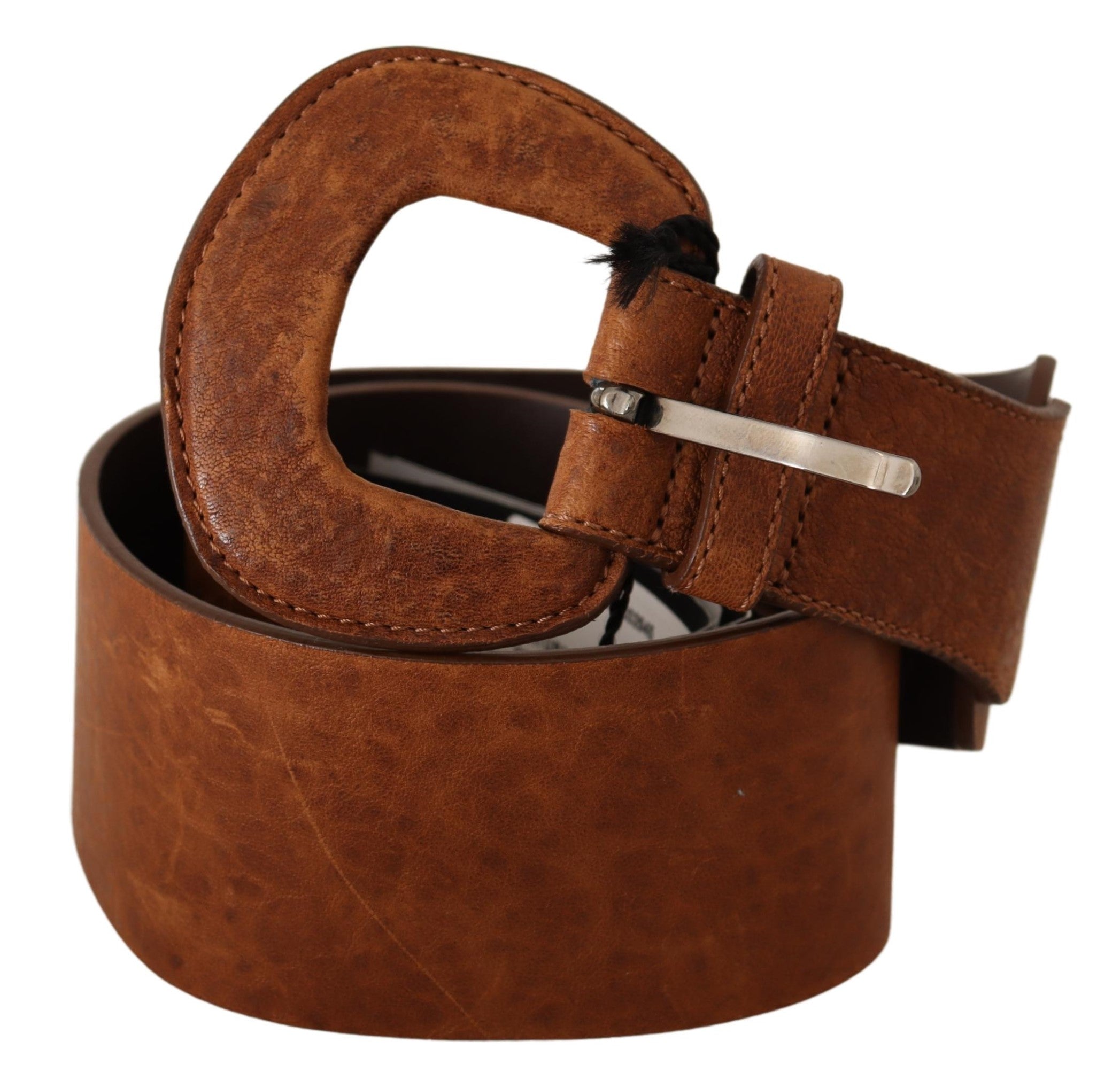 Costume National Brown Leather Fashion Waist Buckle Belt – Homage Row