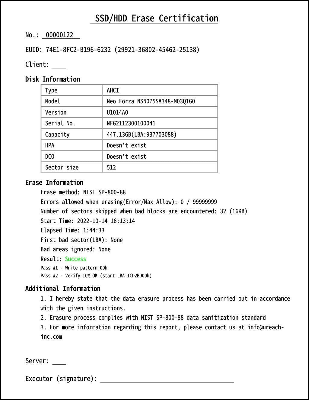 GU912 Touch Screen SAS SATA M.2 U.2 USB3.0 Data Eraser