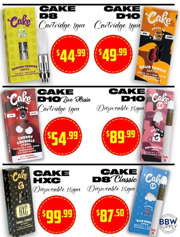 Cake DELTA 8 catalog for wholesale at bbwsupply