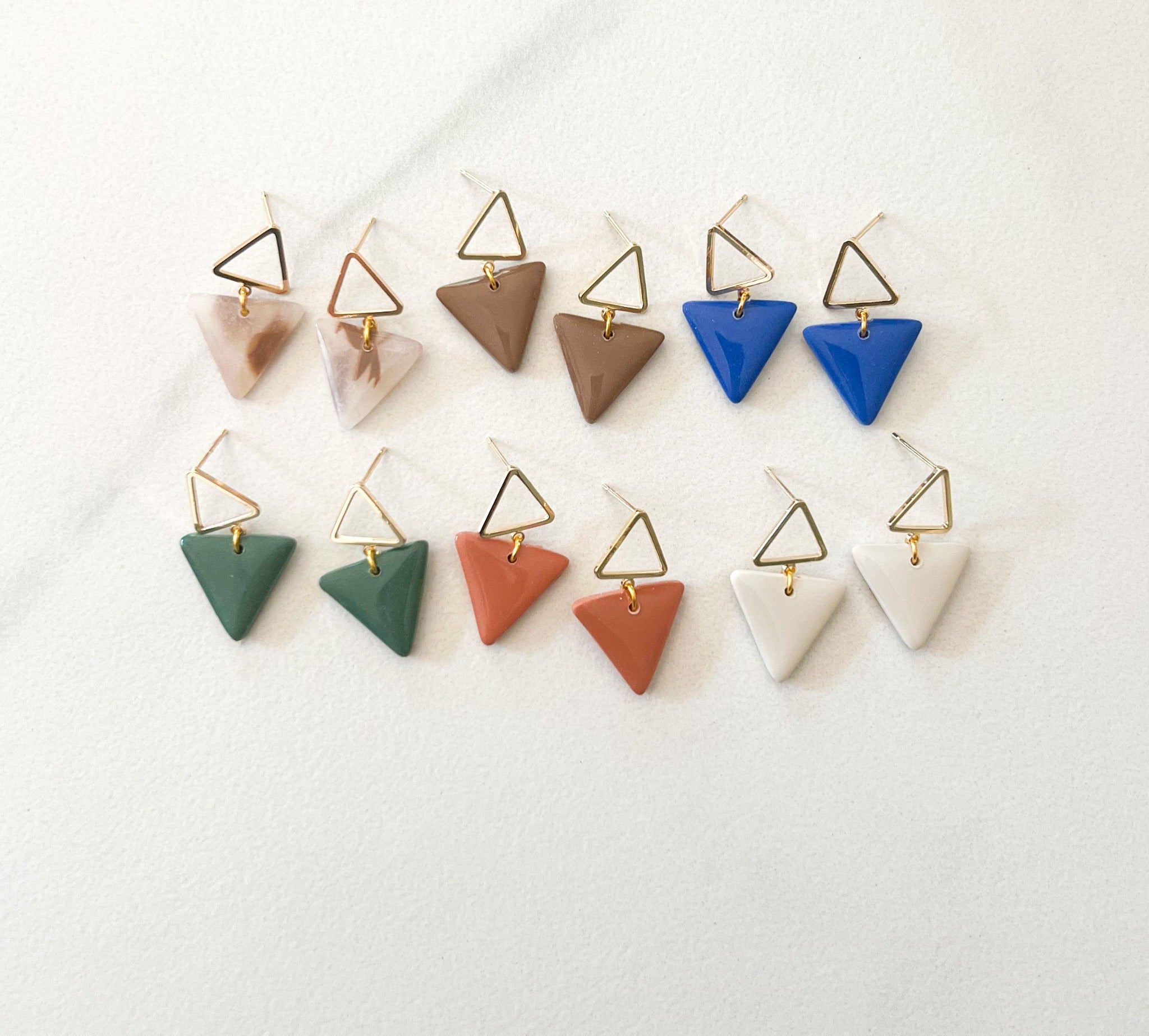 Tangan Jewellery's dainty polymer clay earrings are inspired by geometric  shapes and nature