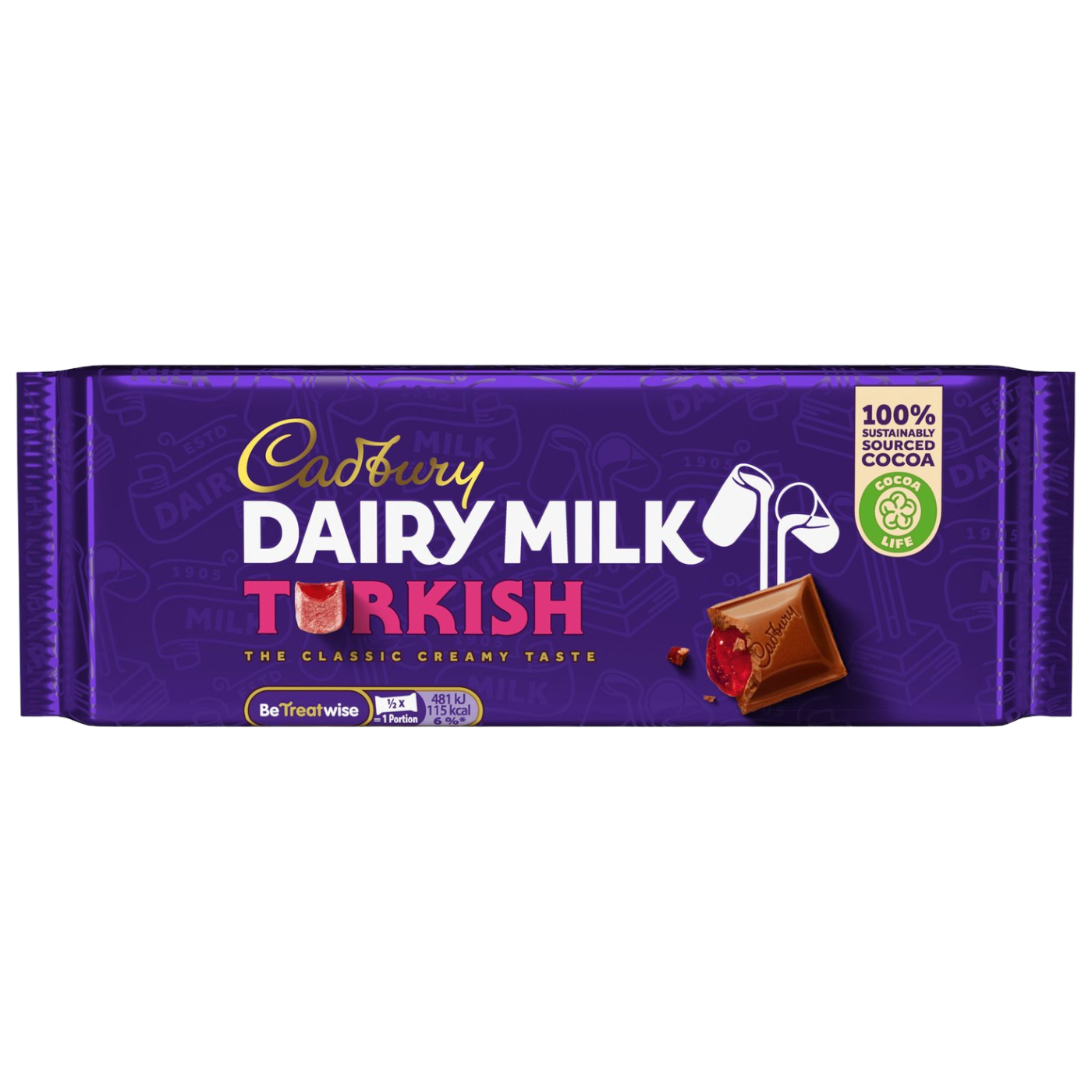 Image of Cadbury Dairy Milk Turkish Chocolate Bar (Ireland) - 1.7oz (47g)