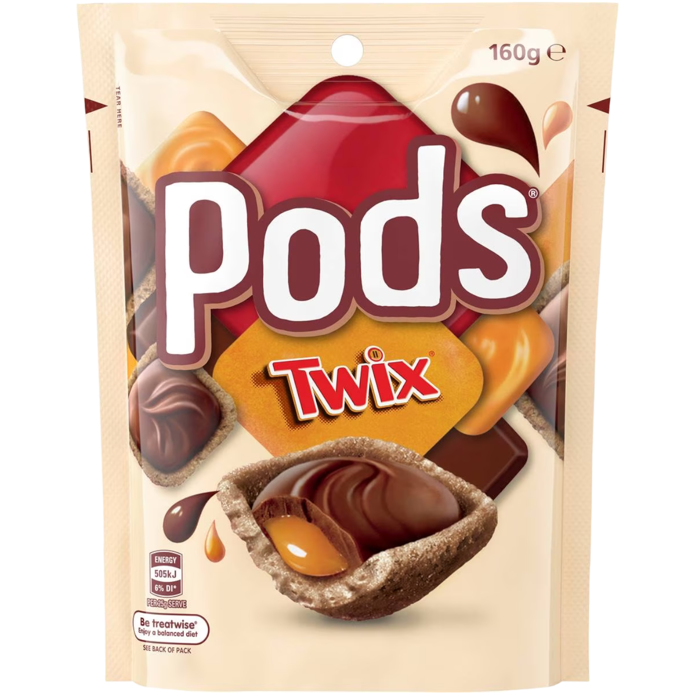 Image of Pods Twix Snack & Share Party Bag (Australia) - 5.6oz (160g)