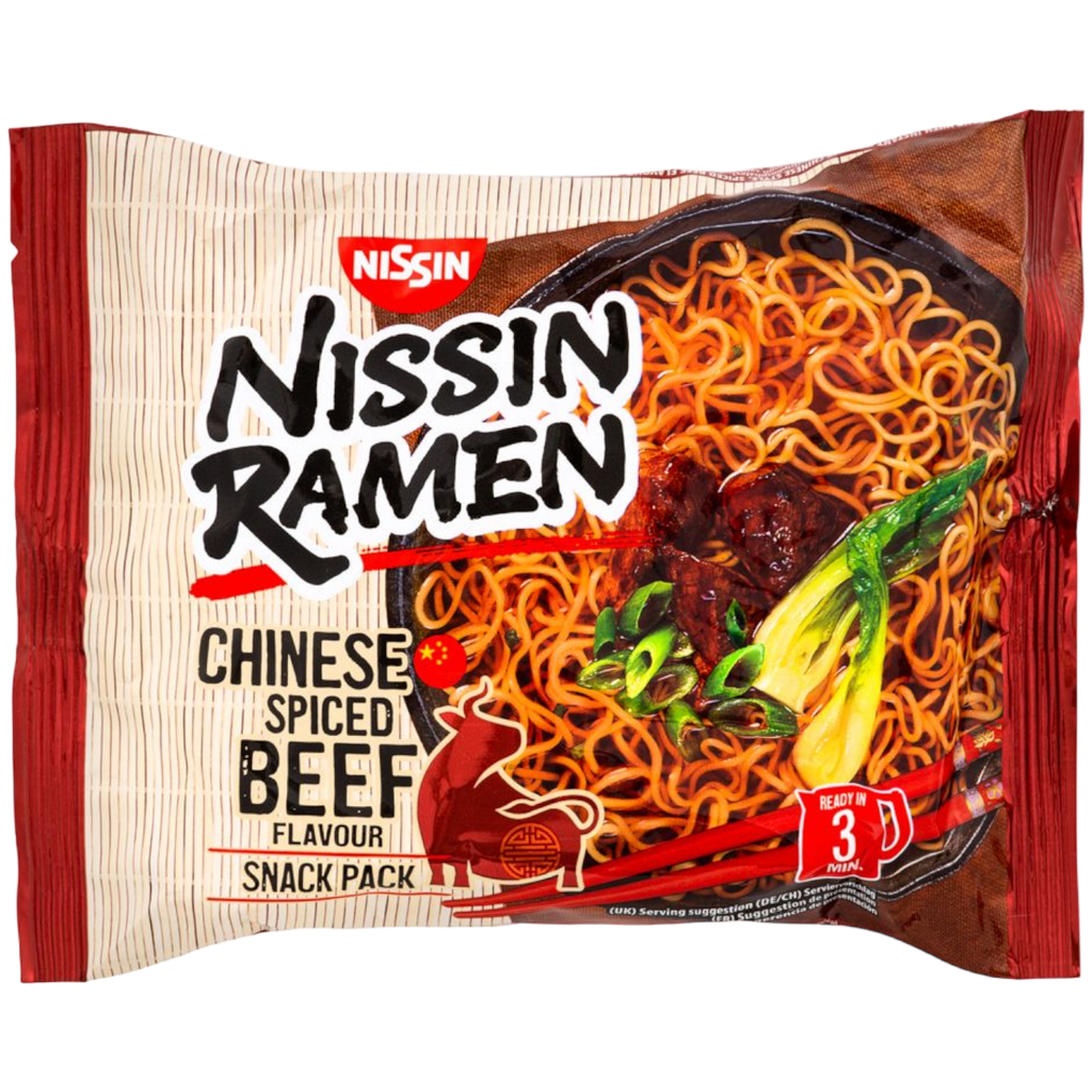 Nissin Chinese Spiced Beef Flavour Instant Ramen - 66.8g | Poppin Candy