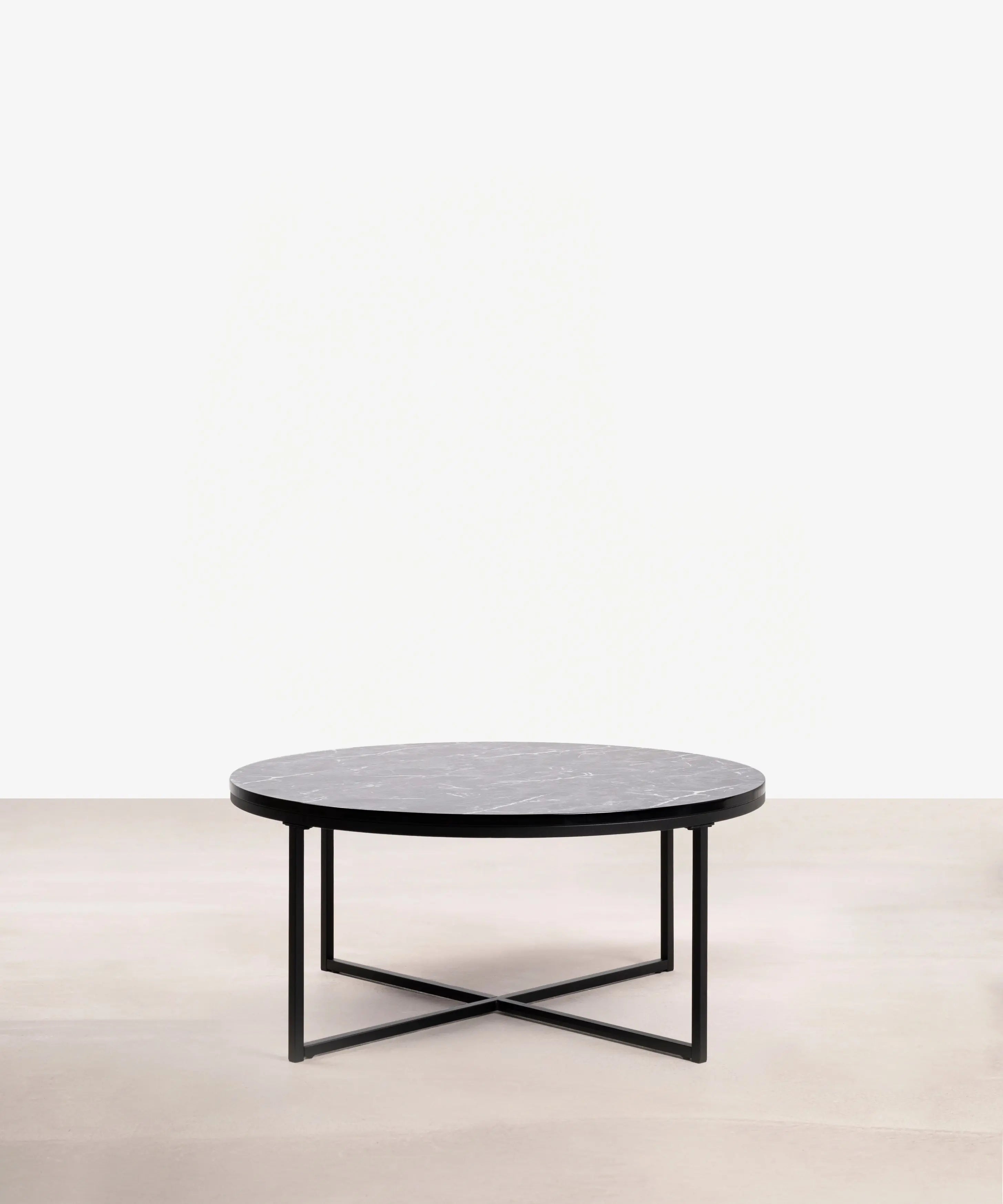 Mesa de Centro Bergen - Nogal y Cristal 120 cm – Lykke Design