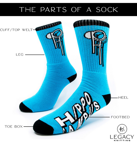 From Toe to Cuff: Understanding the Different Parts of a Sock from Soc –  Legacy Knitting